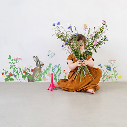 Mimi Lou Wall Sticker, Rabbit in the Grass