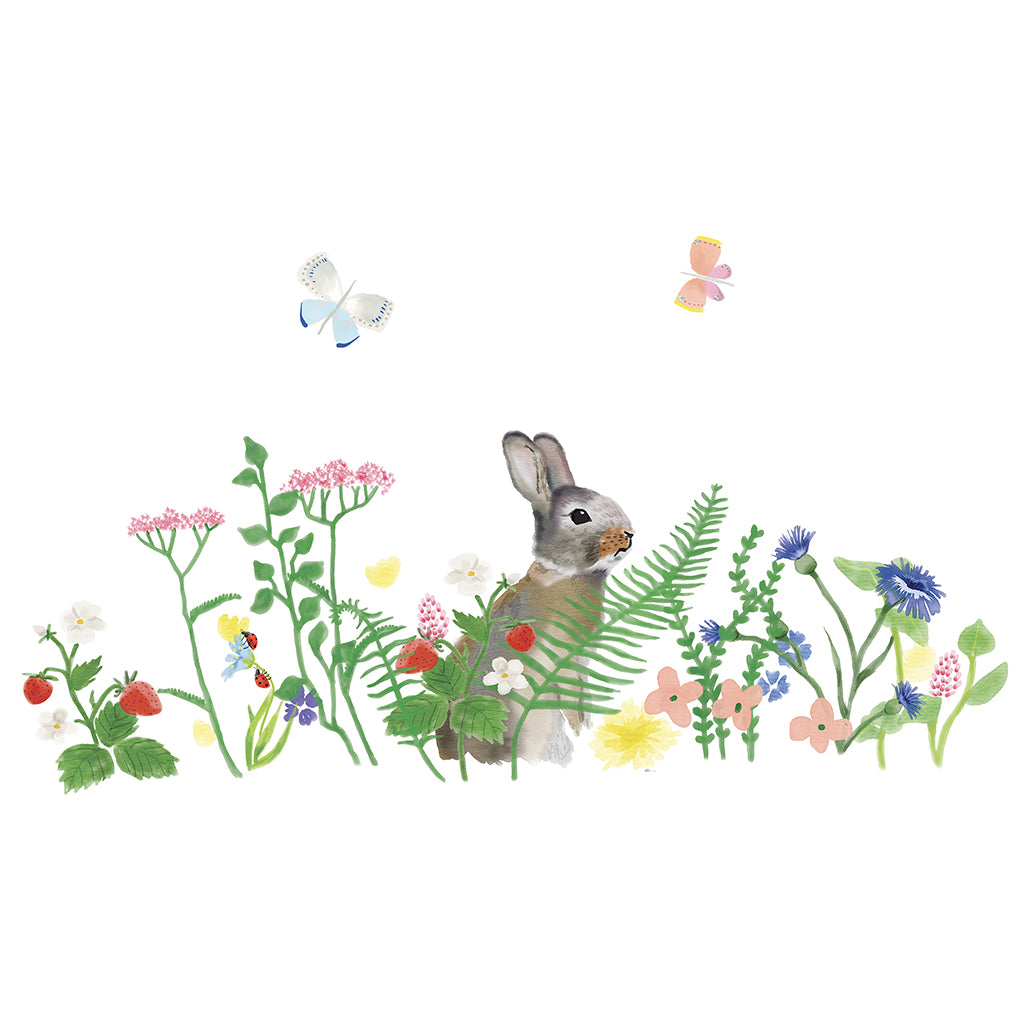 Mimi Lou Wall Sticker, Rabbit in the Grass