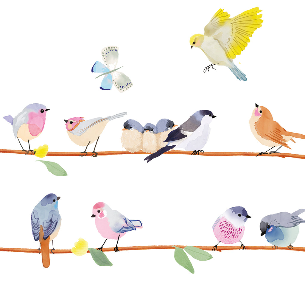 Mimi Lou Wall Sticker Border, Branch with Birds