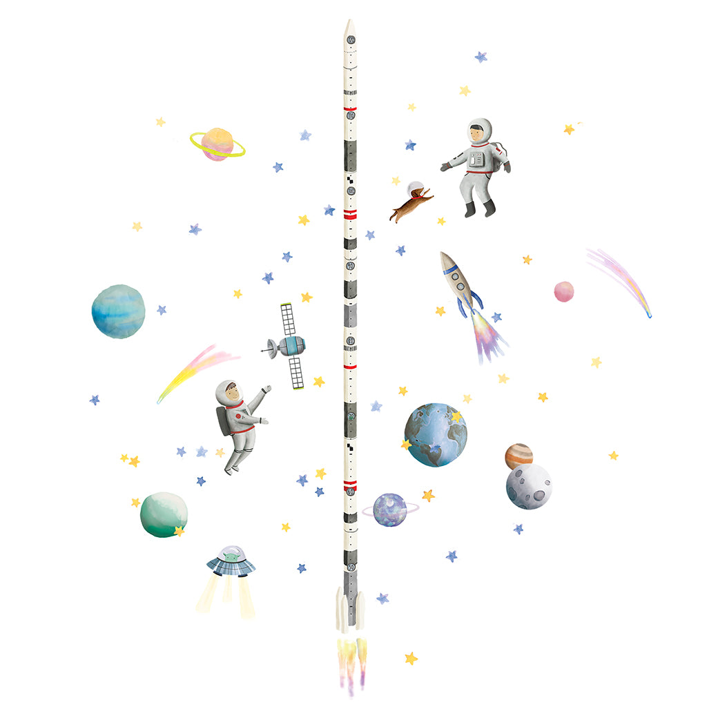 Mimi Lou Wall Sticker, Height Chart - Space