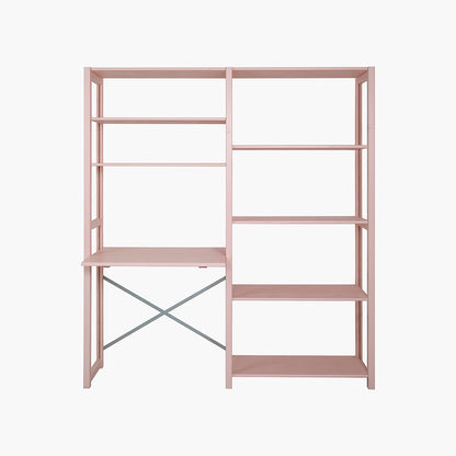 By Aulum Agger Large Shelving Unit with Desk, H: 179 x W: 163 cm - Blush