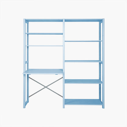 By Aulum Agger Large Shelving Unit with Desk, H: 179 x W: 163 cm - Himalayan Blue