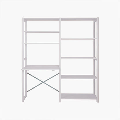 By Aulum Agger Large Ladder Shelf with Desk, H: 179 x W: 163 cm - Mushroom
