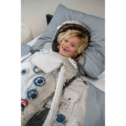 Snurk Organic Adult Bedding - Astronaut Grey Space