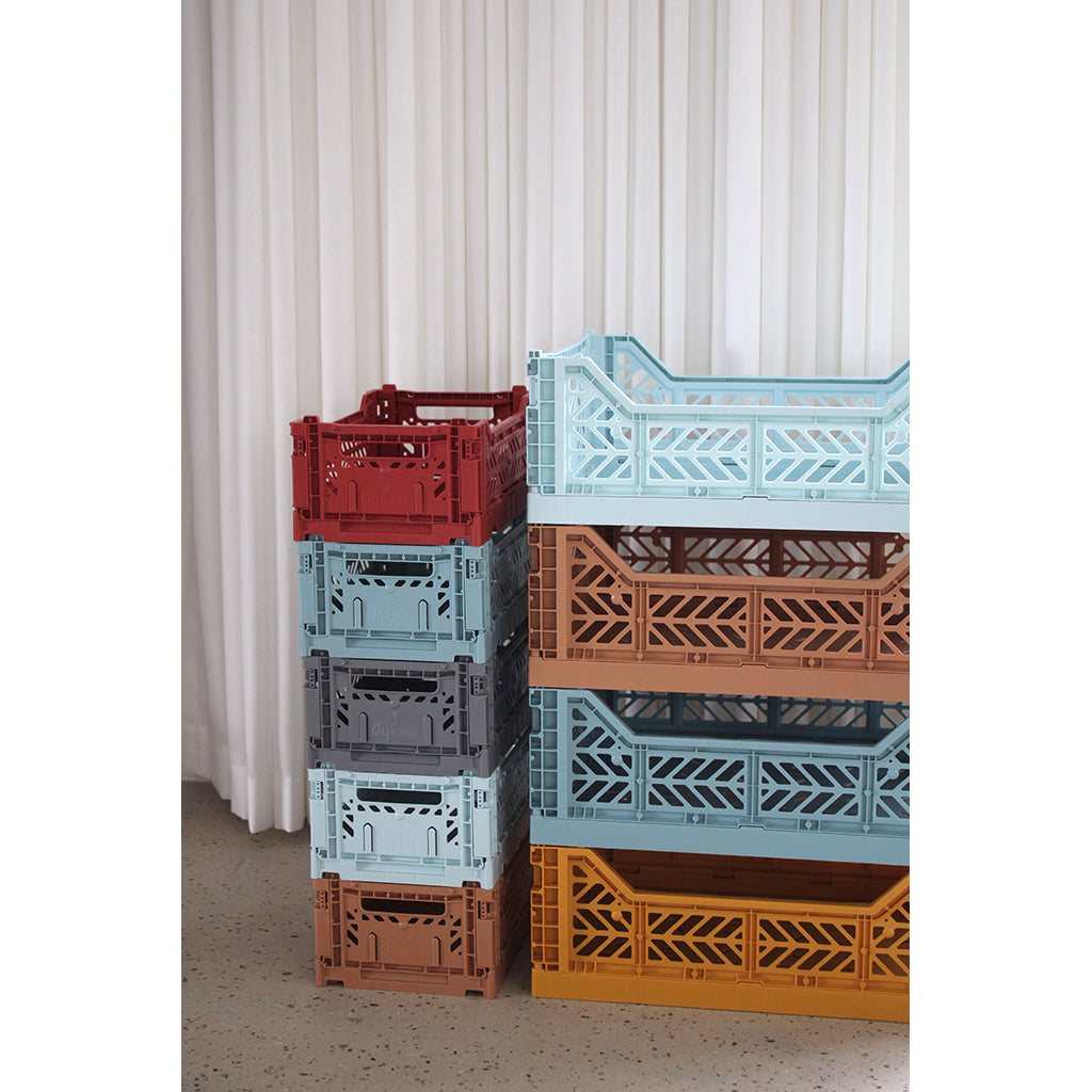 Aykasa Midi Foldable Crate, Almond Green