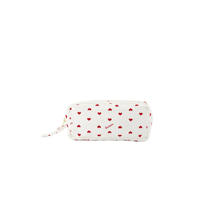 Bonton Pencil Case, Red Hearts
