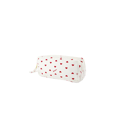 Bonton Pencil Case, Red Hearts