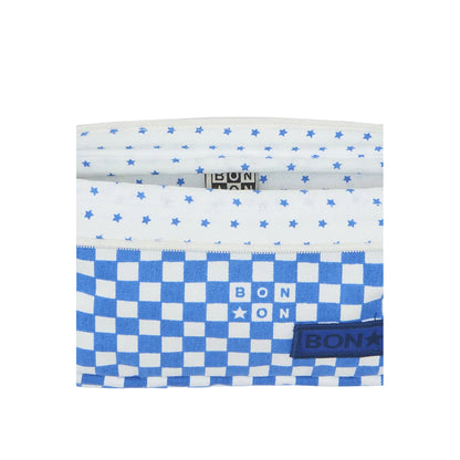 Bonton Pencil Case, Damier Blue Indigo