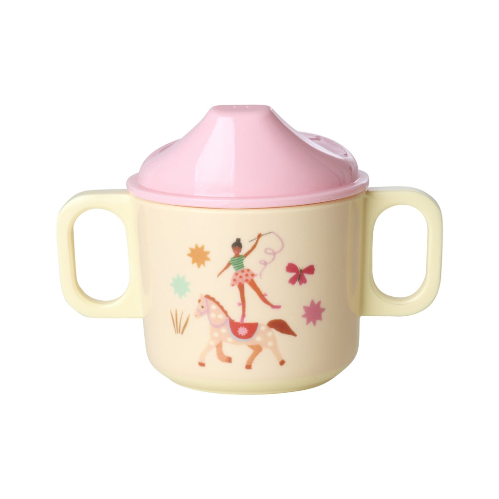 Rice Baby Cup with Two Handles, Pink