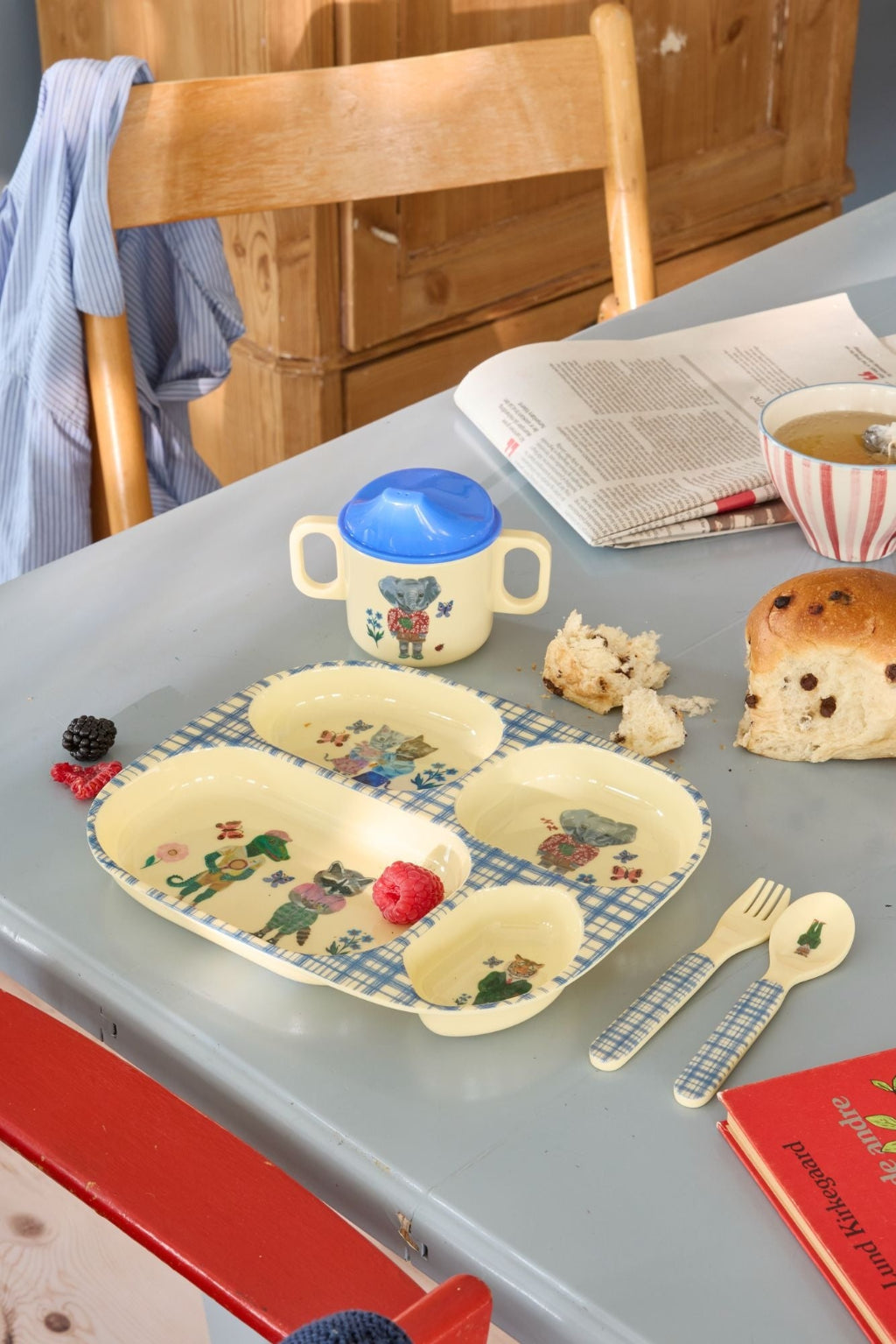 Rice Baby Cup with Two Handles, Blue – Nathalie Lété Print