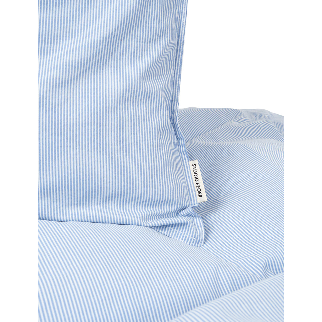 Studio Feder Baby Bed Linen, Organic Percale – Milk Stripe