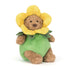 Jellycat bamse, Bartholomew Bjørn, Påskelilje-outfit - 26 cm