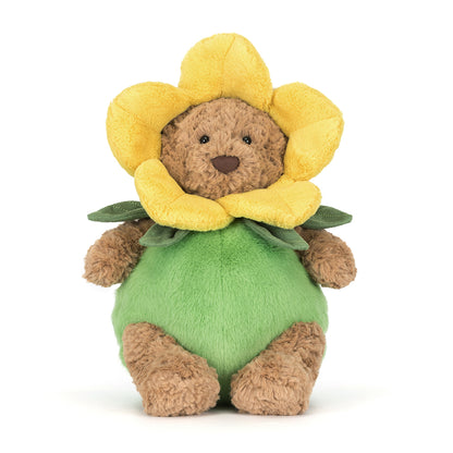 Jellycat Stuffed Animal, Bartholomew Bear, Daffodil Outfit - 26 cm