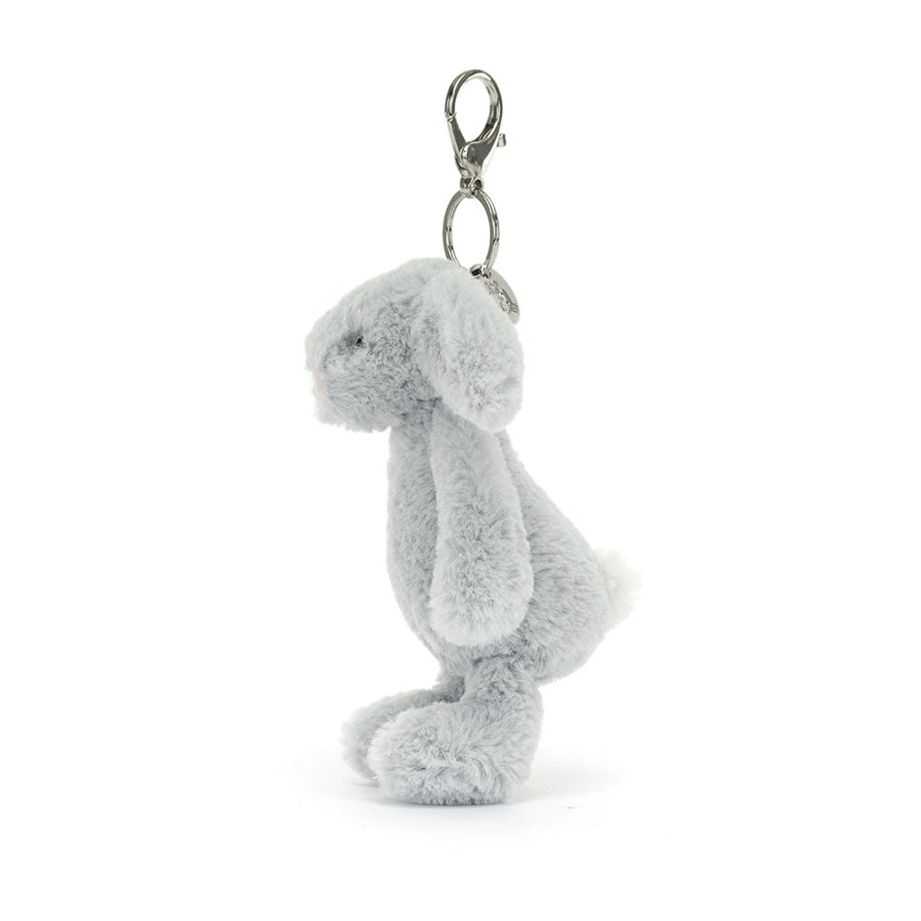 Jellycat Keyring, Bashful Bag Charm - Silver
