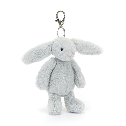 Jellycat Keyring, Bashful Bag Charm - Silver