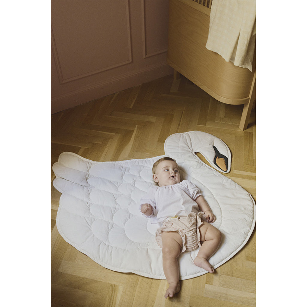 Lorena Canals Washable Rug, Swan - 100 x 120 cm