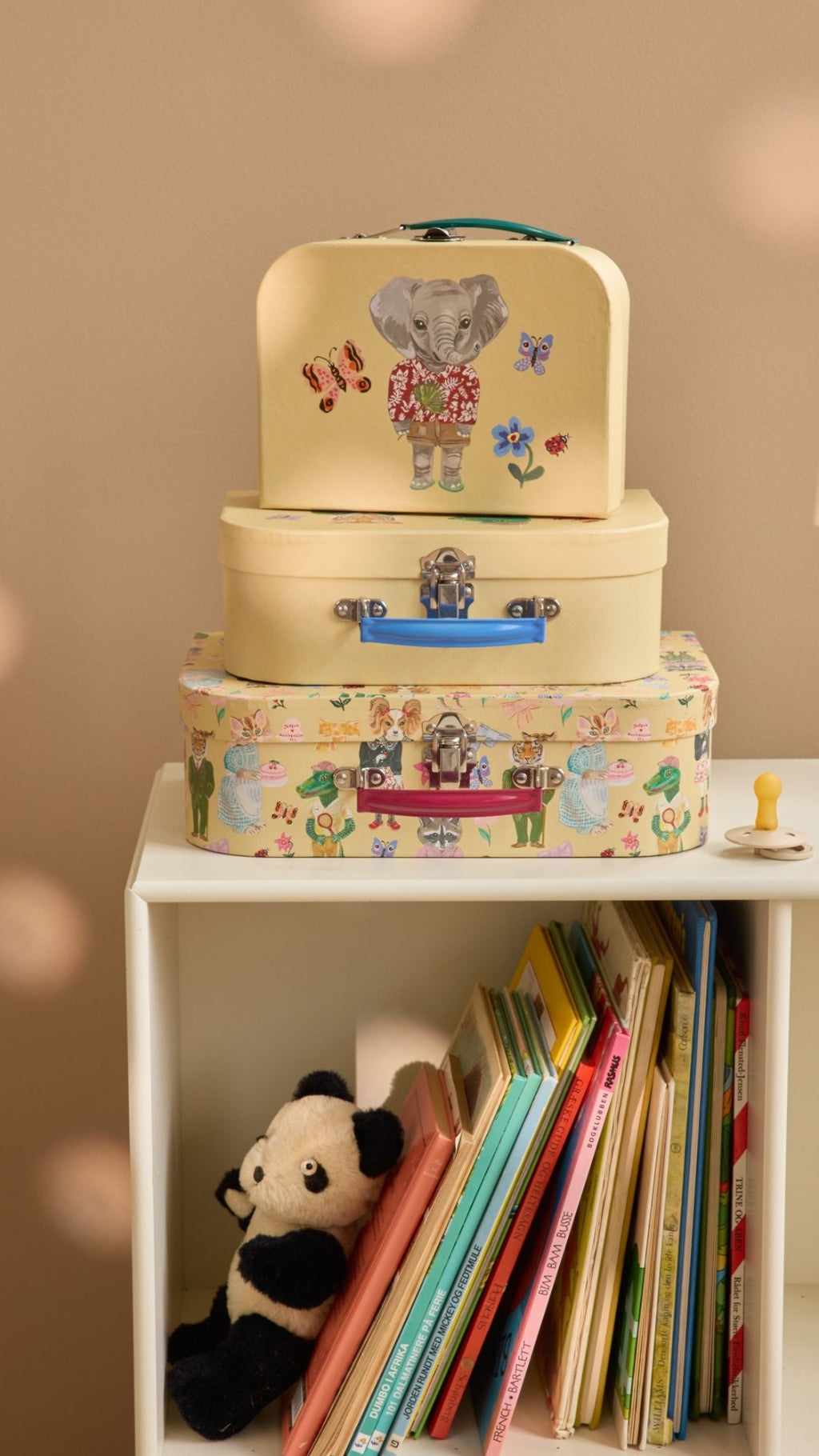 Rice Suitcase Set, 3 pcs. cream - Nathalie Lété Print