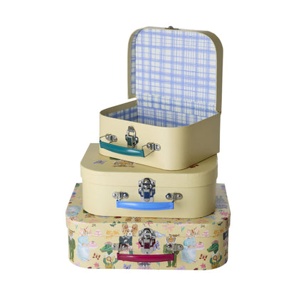 Rice Suitcase Set, 3 pcs. cream - Nathalie Lété Print