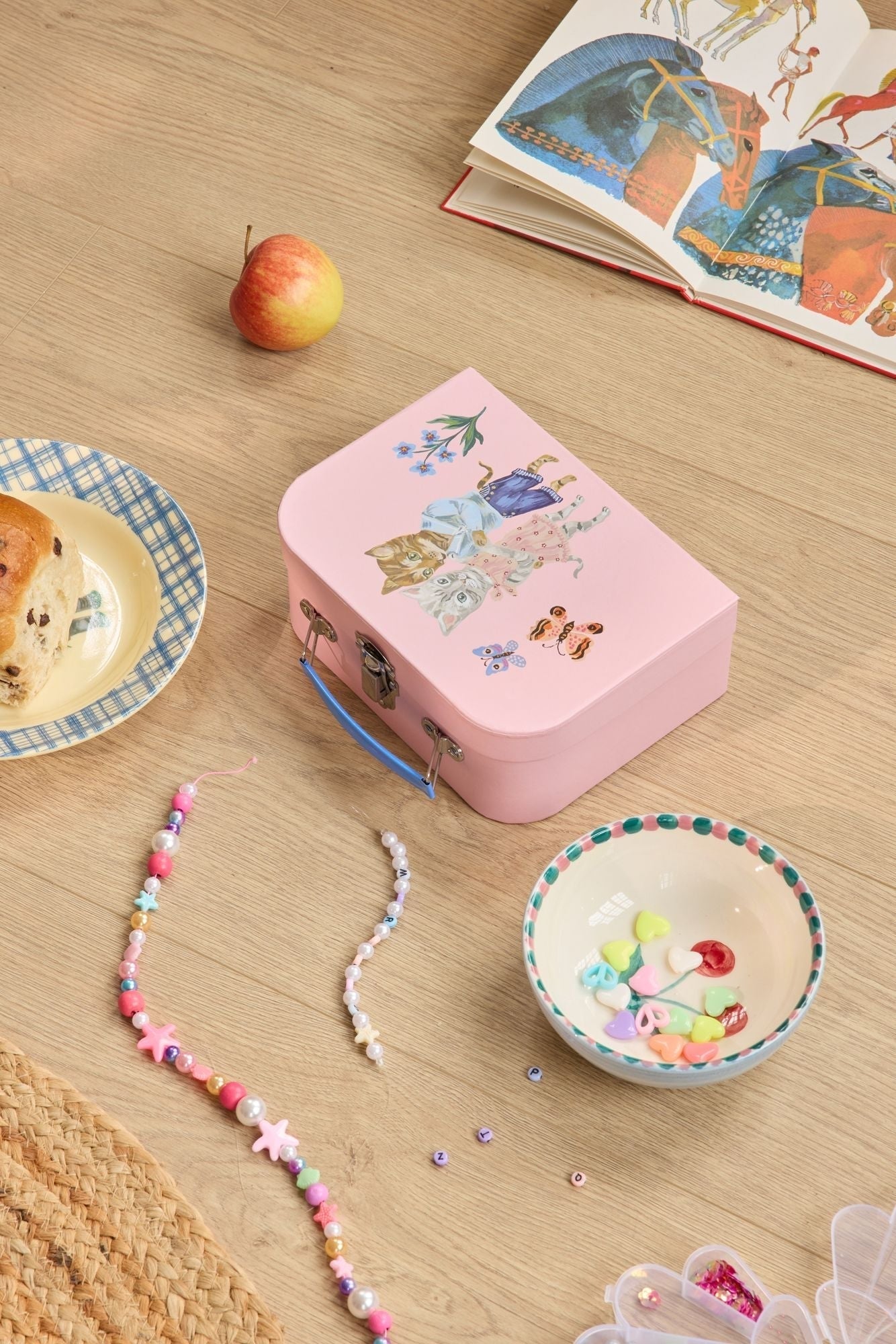 Rice Suitcase Set, 3 pcs, Pink - Nathalie Lété Print