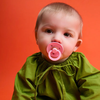 Bibs natural rubber pacifiers, size 2, 2-pack – Petal/Baby Pink