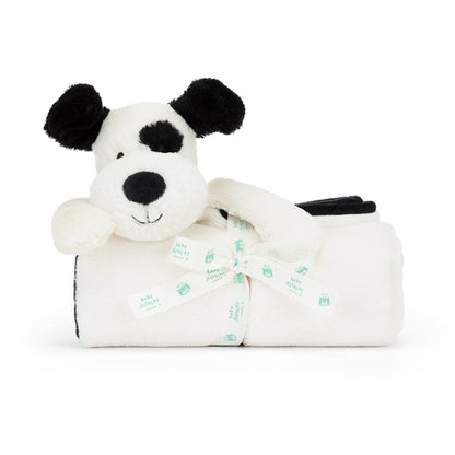 Baby Jellycat Blanket, Bashful Dog, Black/Cream - 56 cm