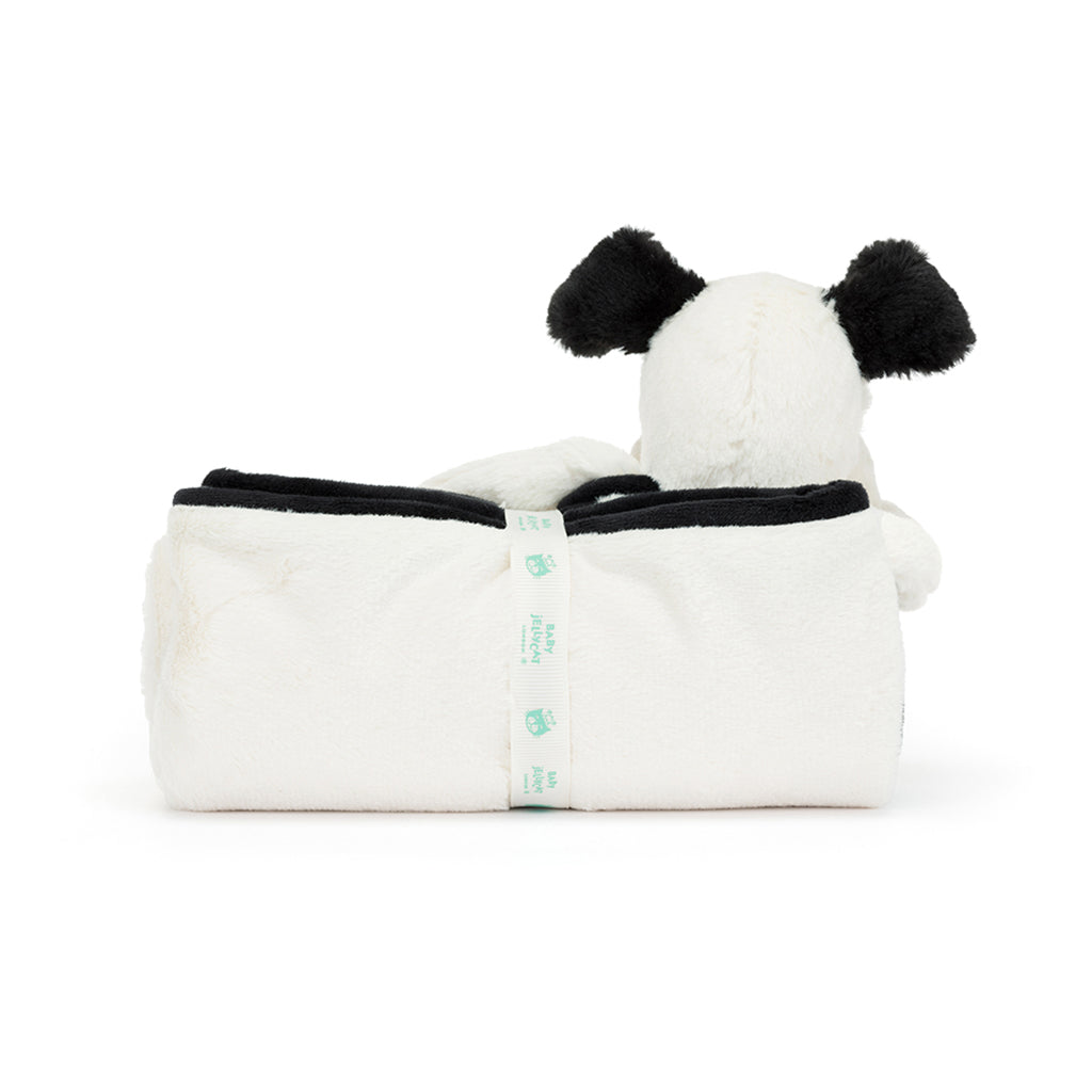 Baby Jellycat Blanket, Bashful Dog, Black/Cream - 56 cm