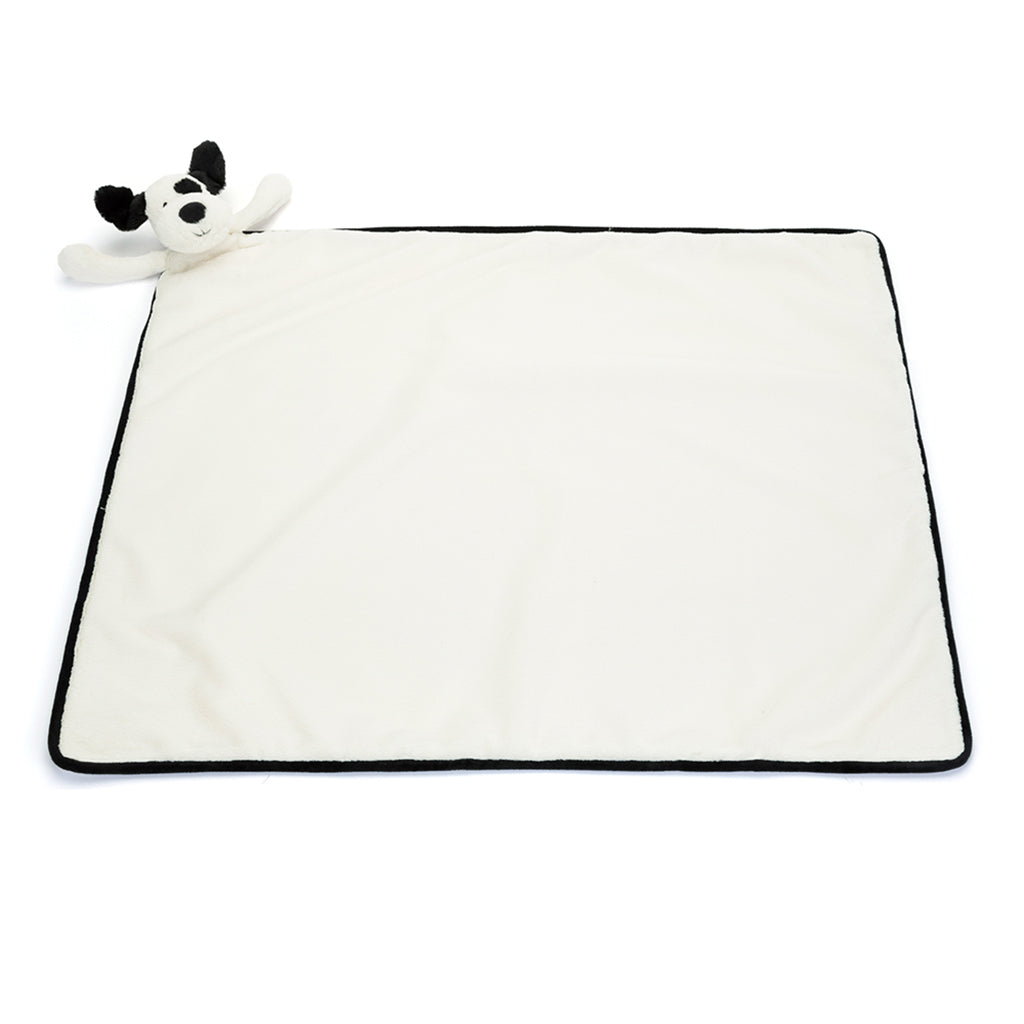 Baby Jellycat Blanket, Bashful Dog, Black/Cream - 56 cm