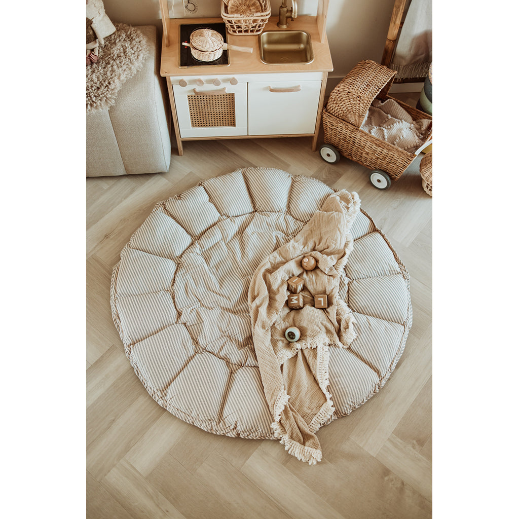 Play&amp;Go Bloom, Three-in-One Baby Blanket, Organic - Stripes Blue