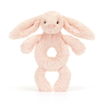 Baby Jellycat ring rangle, Kanin, blush - 15 cm