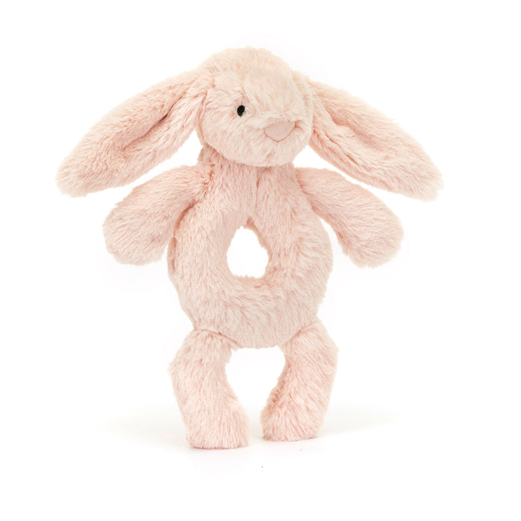 Baby Jellycat Bunny Rattle, Blush - 15 cm