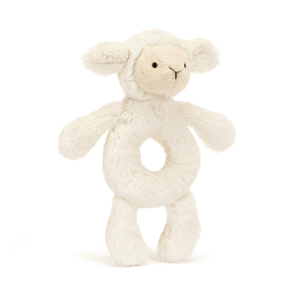 Baby Jellycat Rattle Ring, Lam - 15 cm