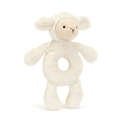 Baby Jellycat Rattle Ring, Lam - 15 cm