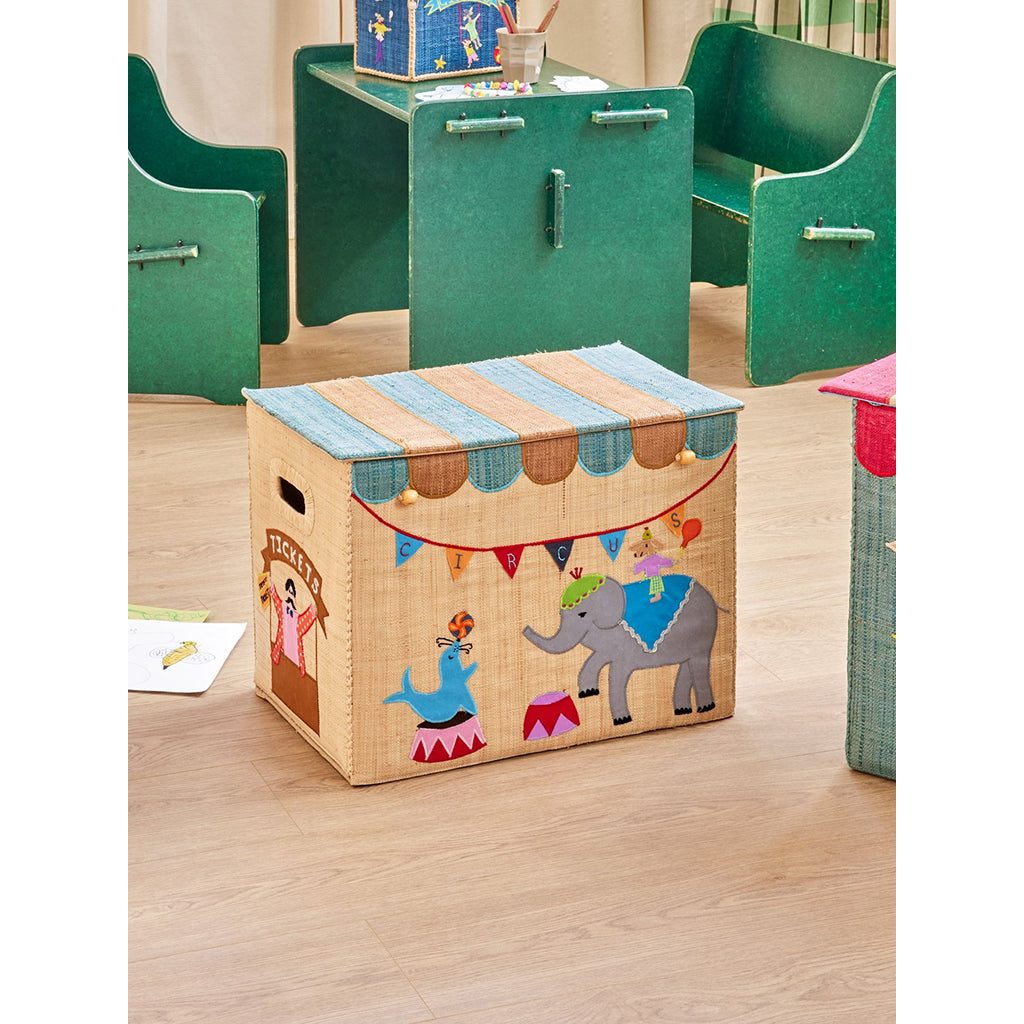 Rice Wicker Basket House for Storage, Foldable, Large - Cirkus