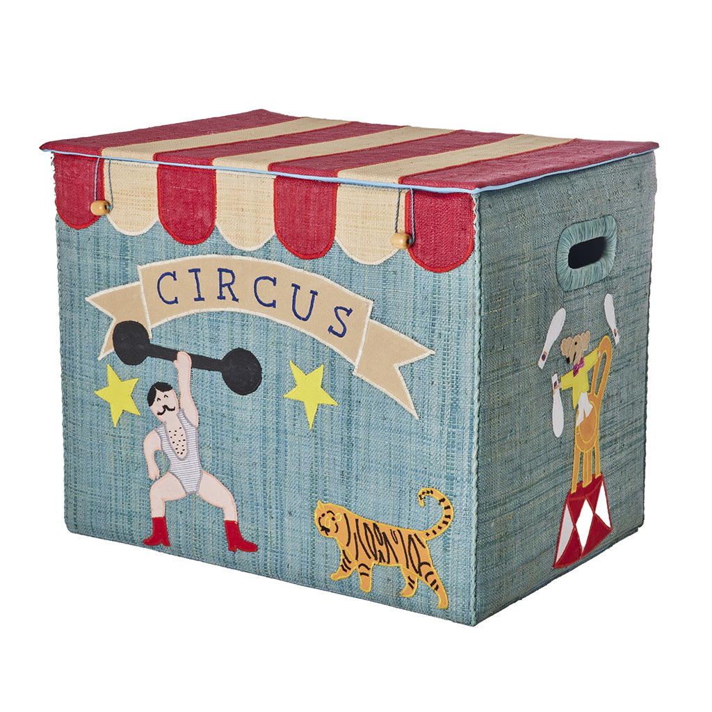 Rice Collapsible Storage Basket, XL - Circus Design