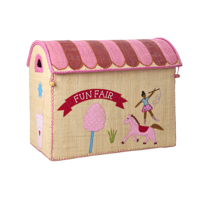 Rice kurvehus til opbevaring, Pink - Fun Fair Theme
