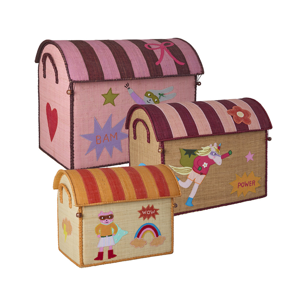 Rice kurvehus til opbevaring, Natur - Hero Theme pink