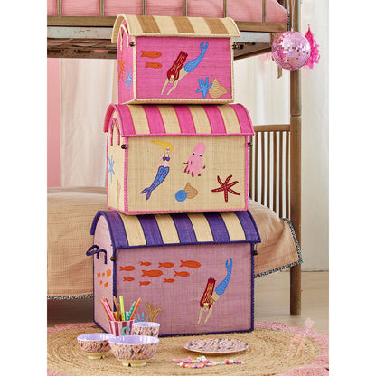 Rice Storage Basket with Mermaid Theme