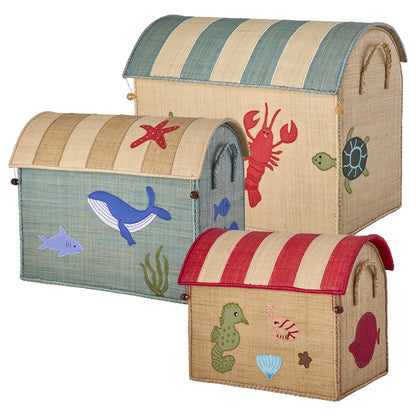 Rice Basket House for Storage, Ocean Theme