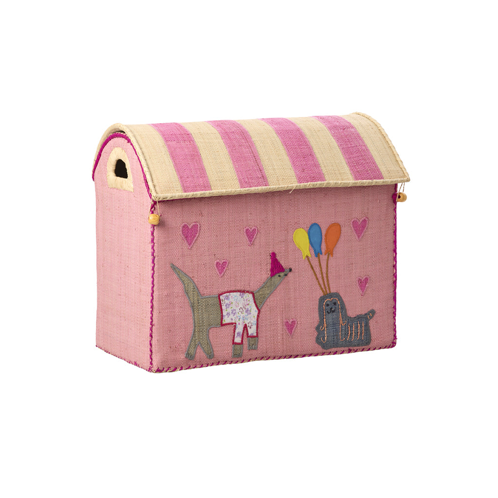 Rice Storage Basket, Pink Party Animal