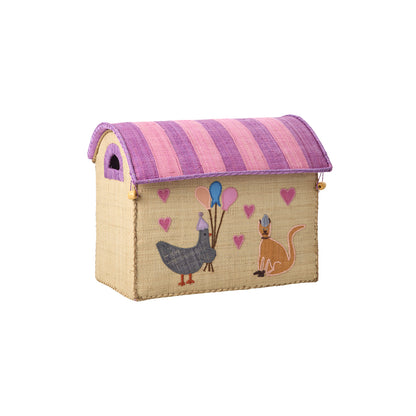 Rice Storage Basket, Pink Party Animal