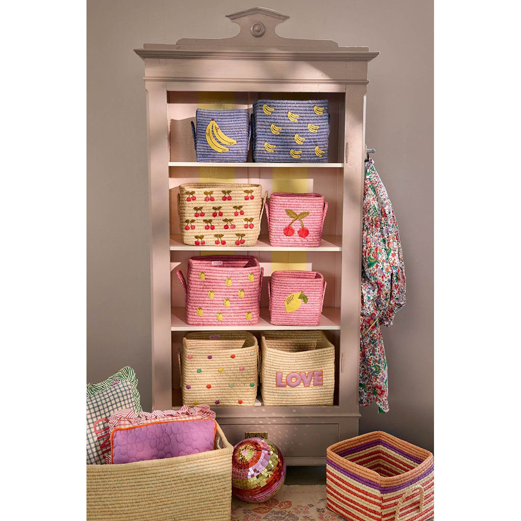 Rice Basket with Lemons, Rose