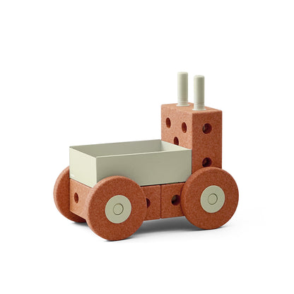 Modu 3-i-1 gåvogn, aktivitetslegetøj i skum - Burnt orange/ Dusty green