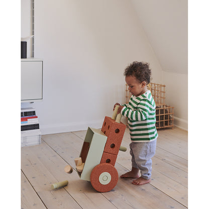 Modu 3-in-1 Walker, Foam Activity Toy - Burnt Orange/Dusty Green