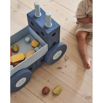 Modu 3-in-1 Walker, Foam Activity Toy - Deep Blue/Sky Blue