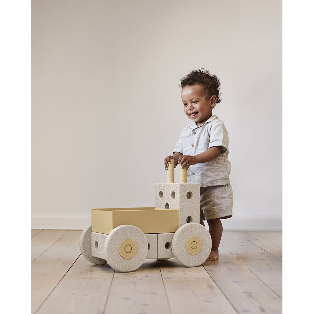 Modu 3-in-1 Walker, Activity Toy in Foam - Sand Grey/ Honey Yellow