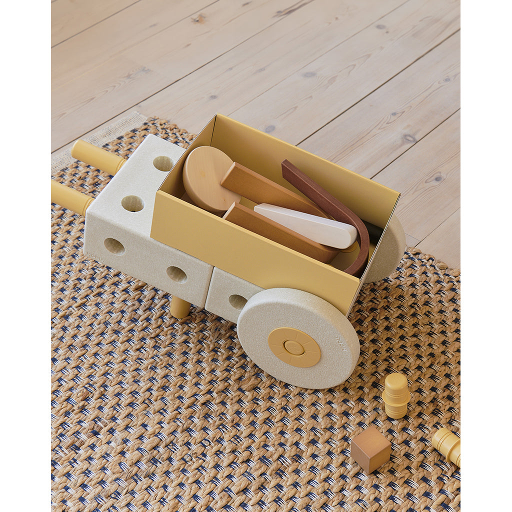 Modu 3-in-1 Walker, Activity Toy in Foam - Sand Grey/ Honey Yellow