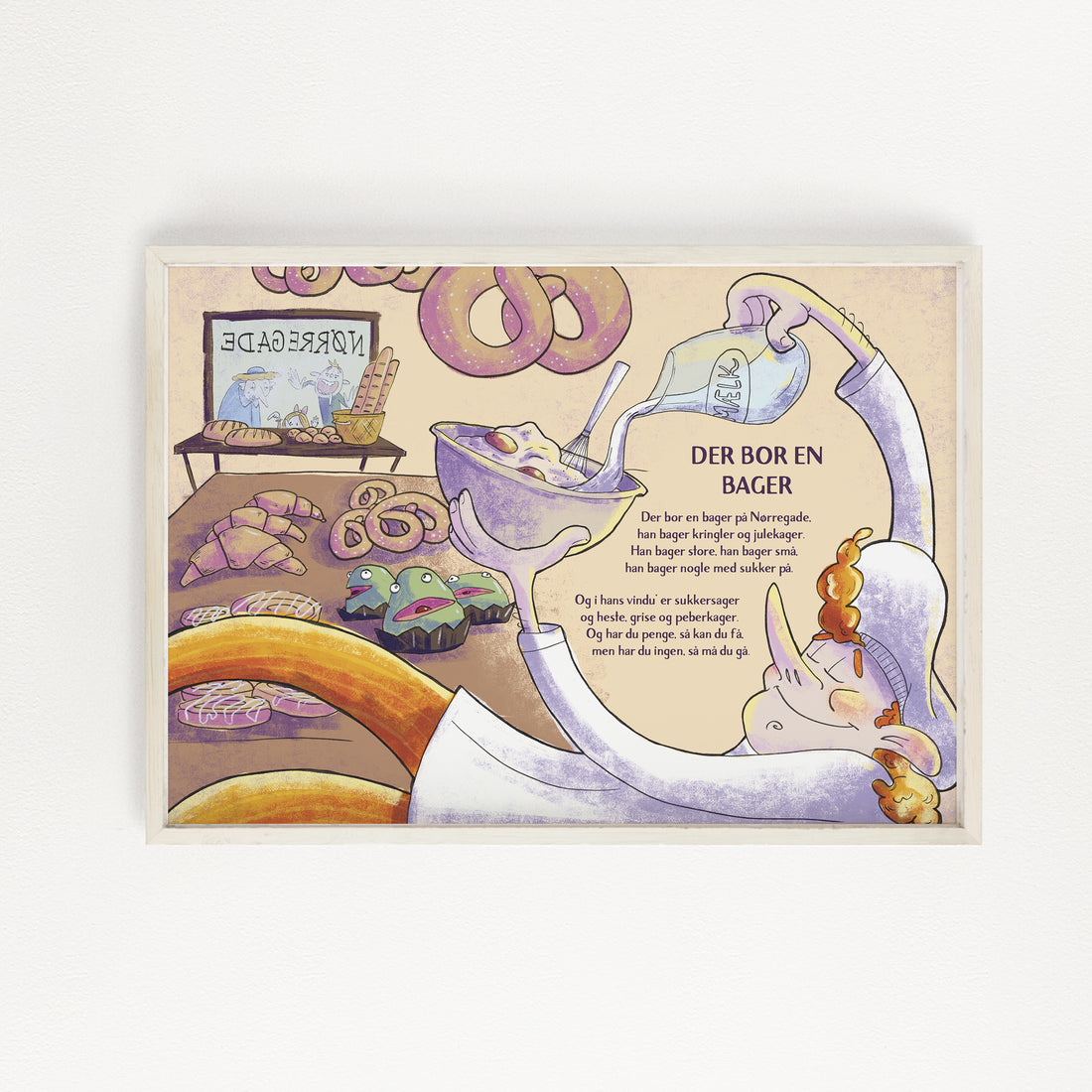 Onion Skin plakat, Der bor en bager - 30 x 40 cm