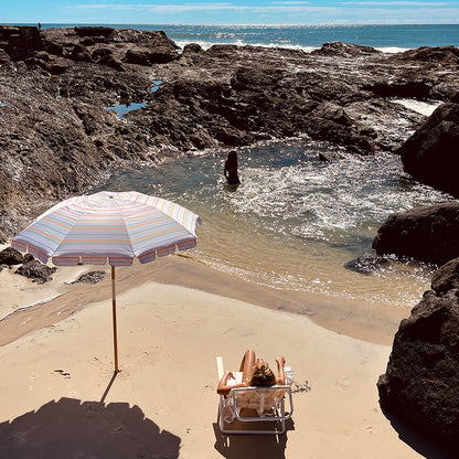 Sunnylife Beach Parasol, UPF50+ Protection - Rio Sun Multi Stripe