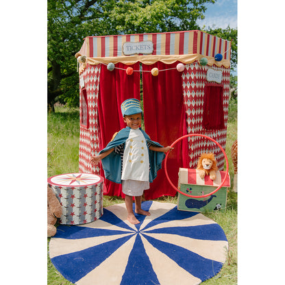 By Astrup Vintage Circus cirkusdirektørkappe, blå