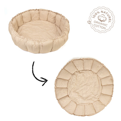 Play&amp;Go Bloom, 3-in-1 Baby Blanket, Organic - Stripes Brown